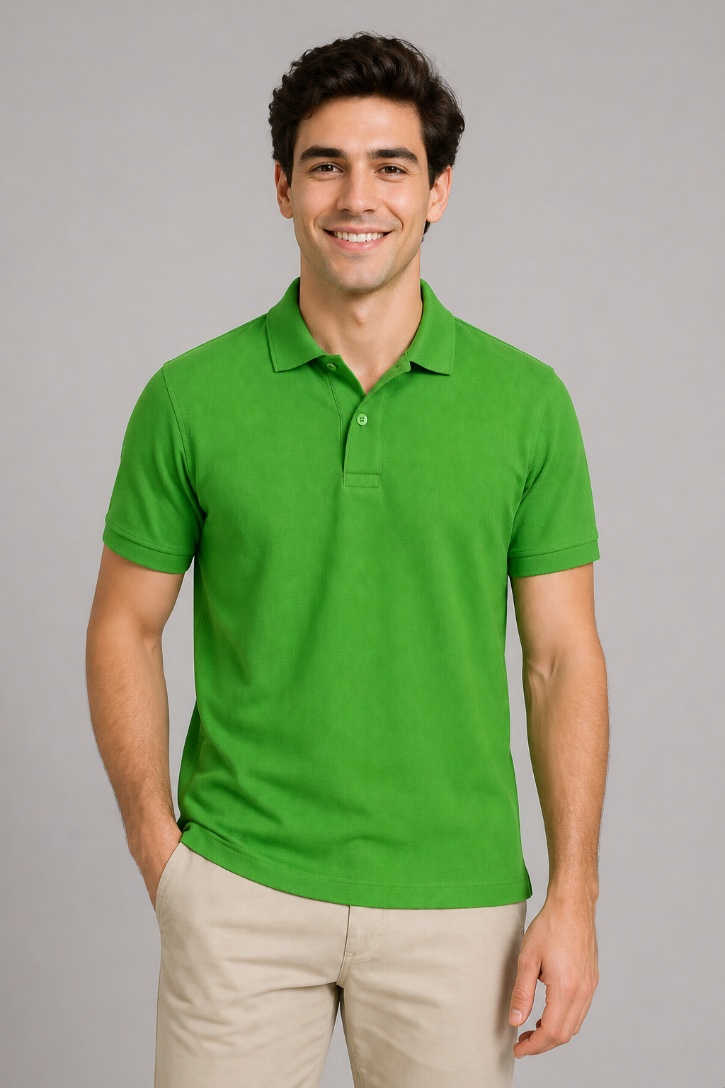 Parrot Green Regular Fit Polo