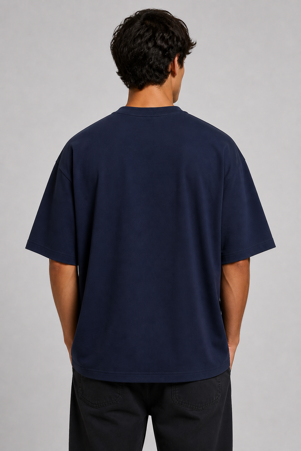 Navy Blue Oversized T-shirt
