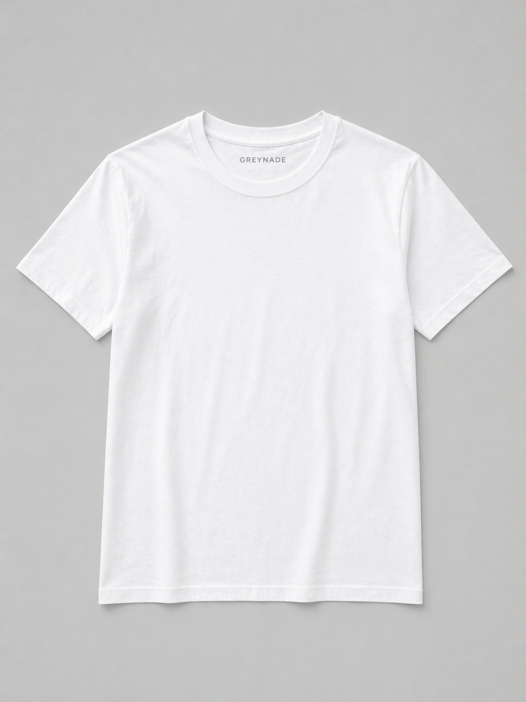 Plain white regular T-shirt