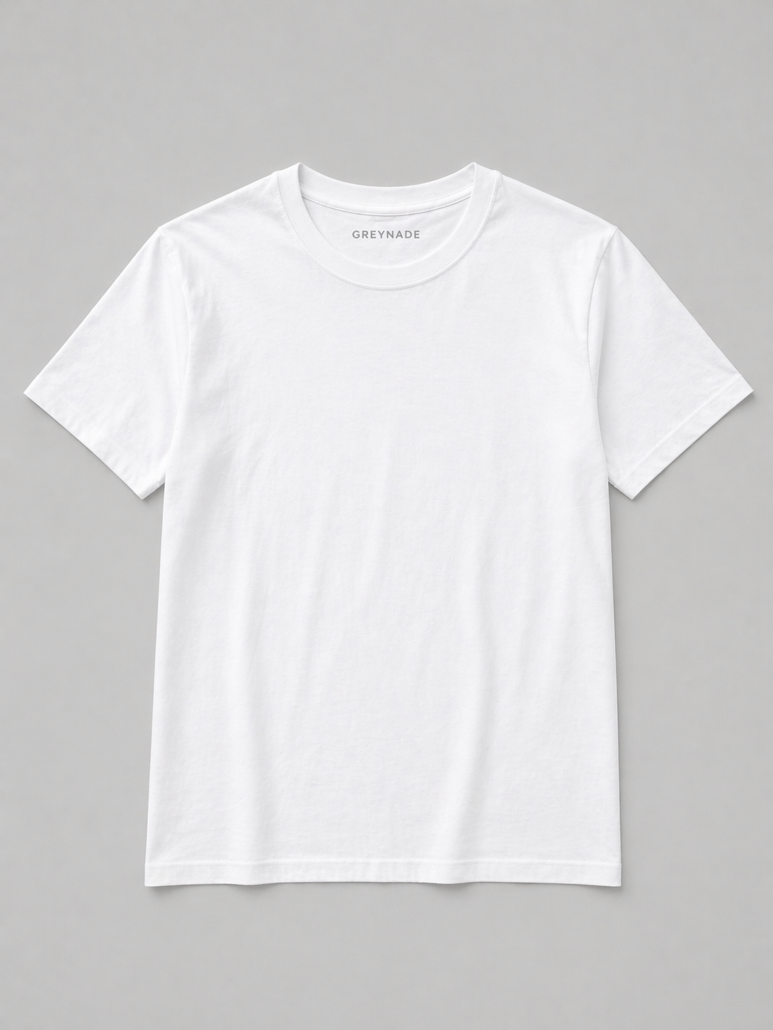 Plain white regular T-shirt