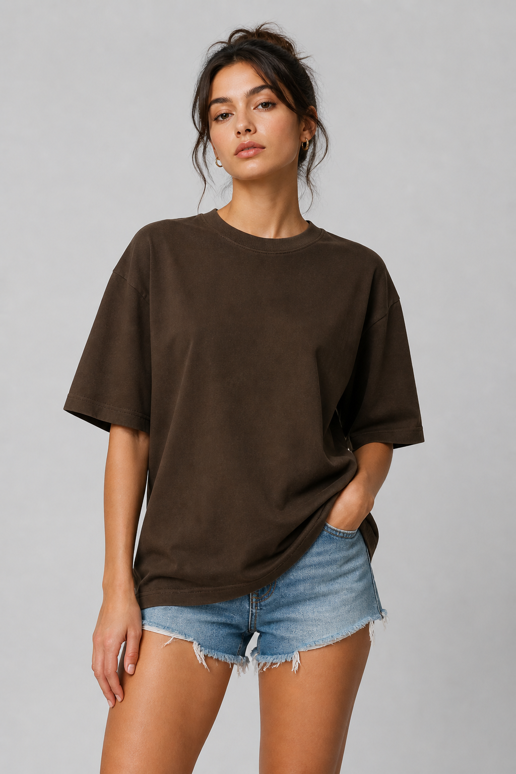 Chocolate Brown Oversized T-shirt