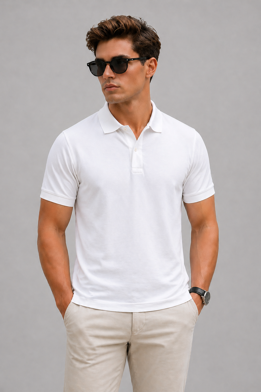 White Regular Fit Polo