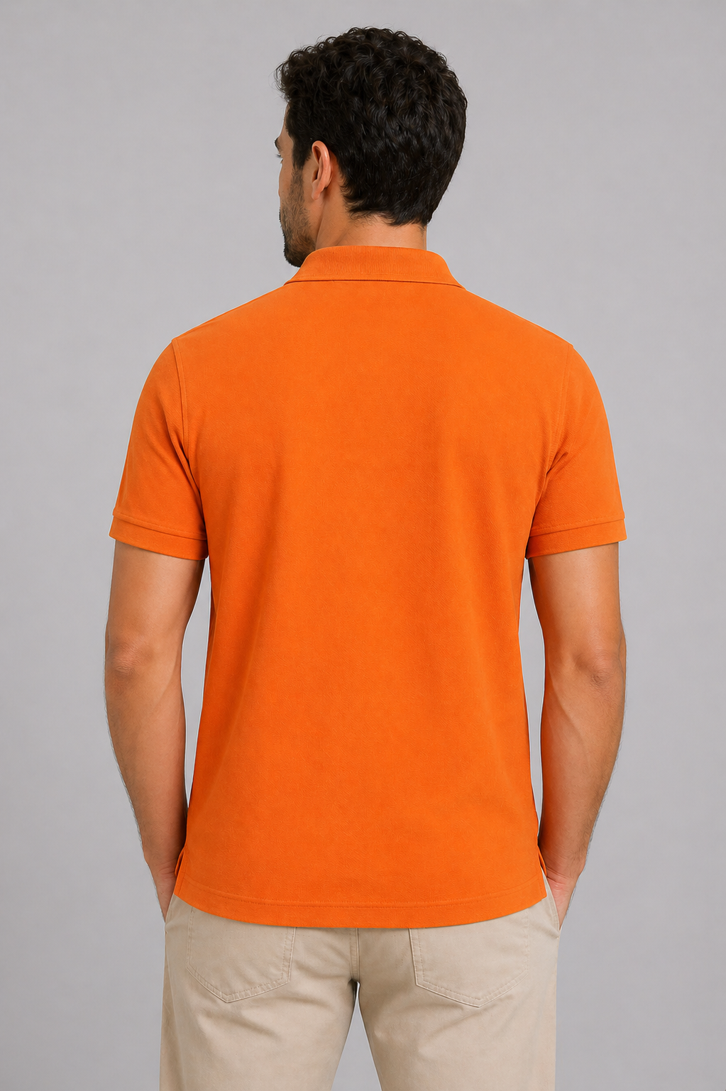 Orange Regular Fit Polo