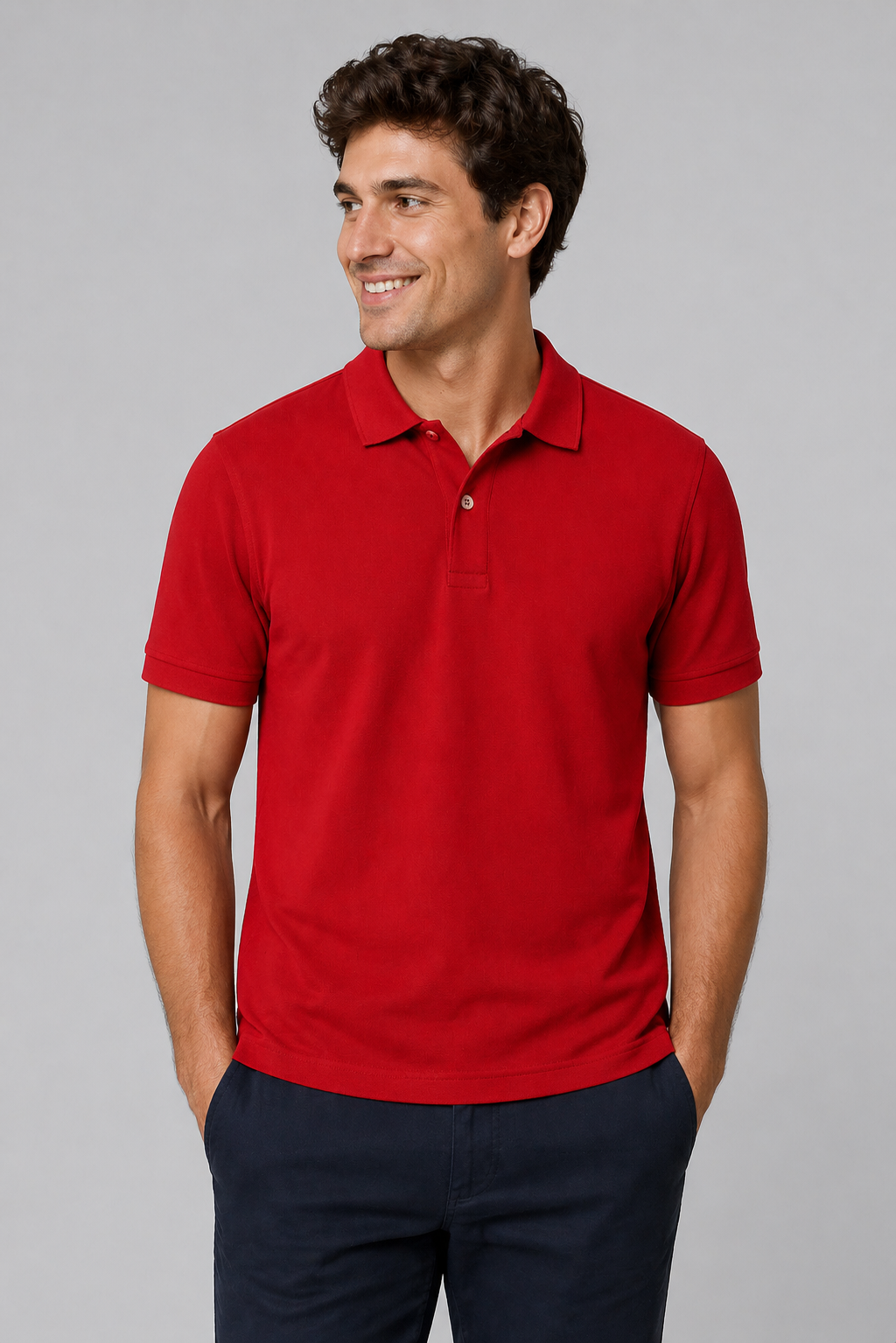 Red Regular Fit Polo