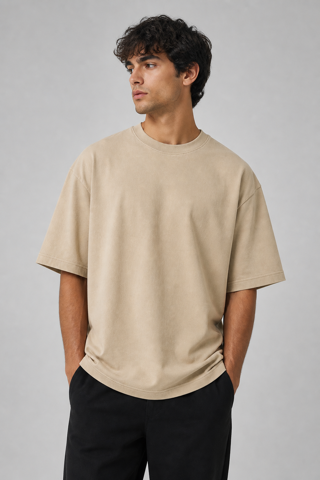 Beige Oversized T-shirt