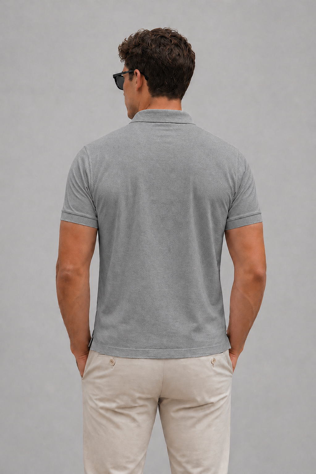 Gray Regular Fit Polo