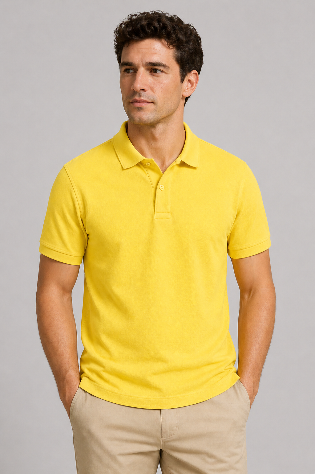 Lemon Yellow Regular Fit Polo