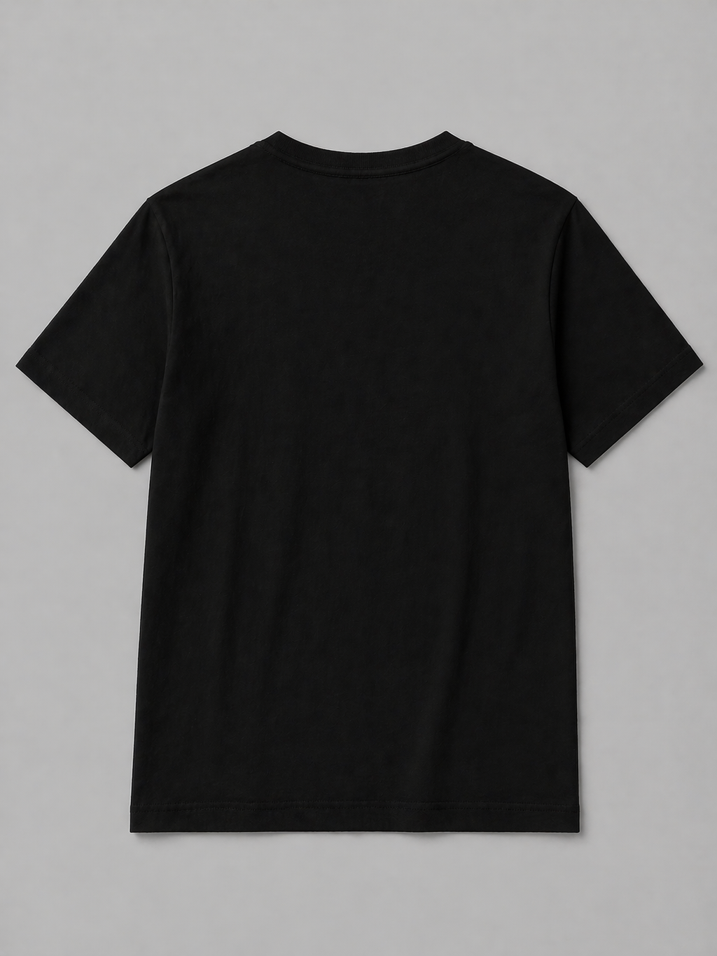 Plain black regular T-shirt
