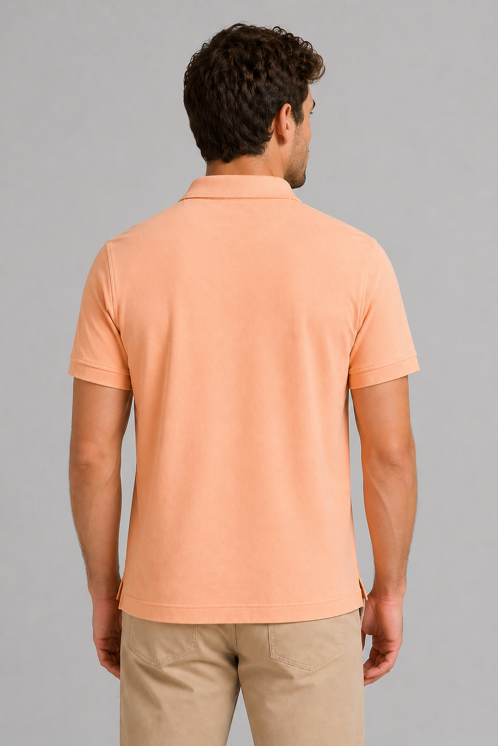 Peach Regular Fit Polo