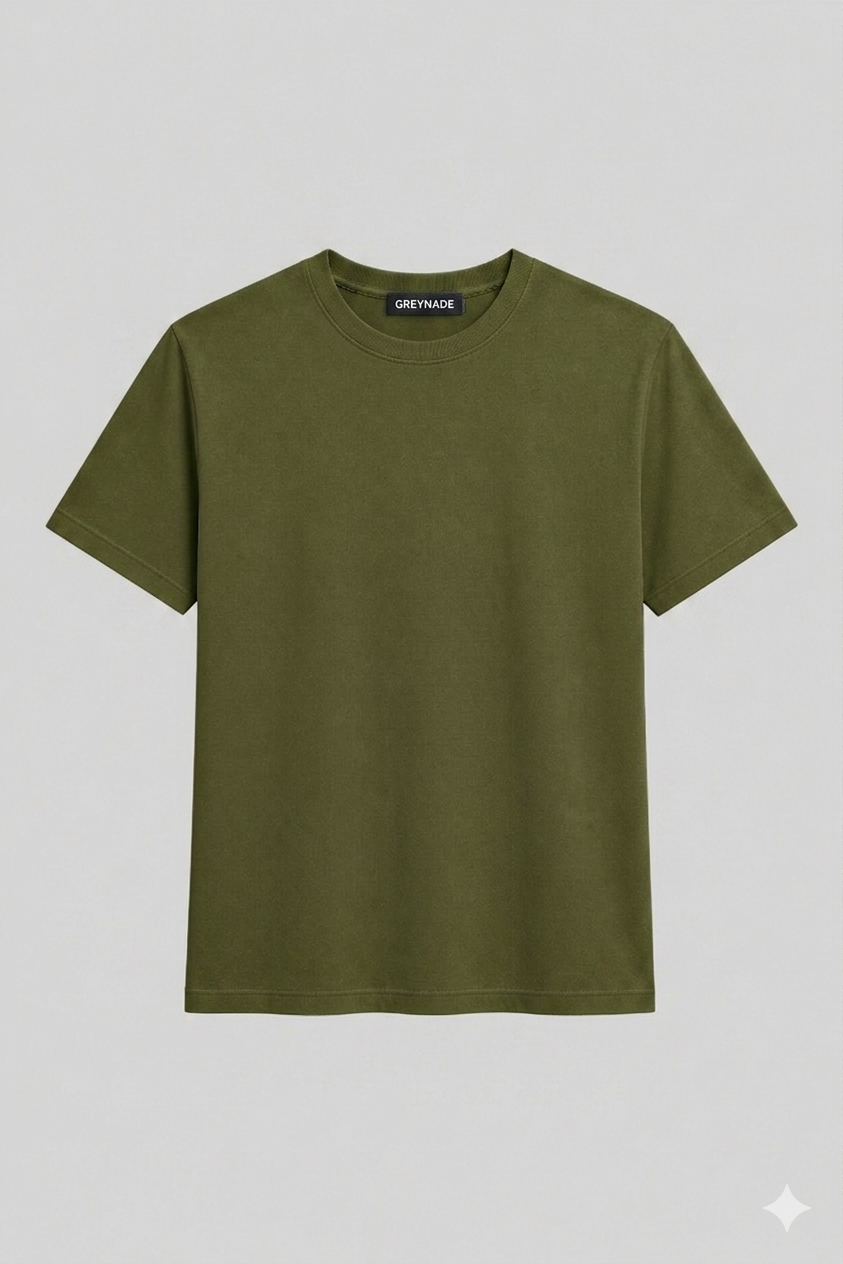 Olive Green Regular Fit T-shirt