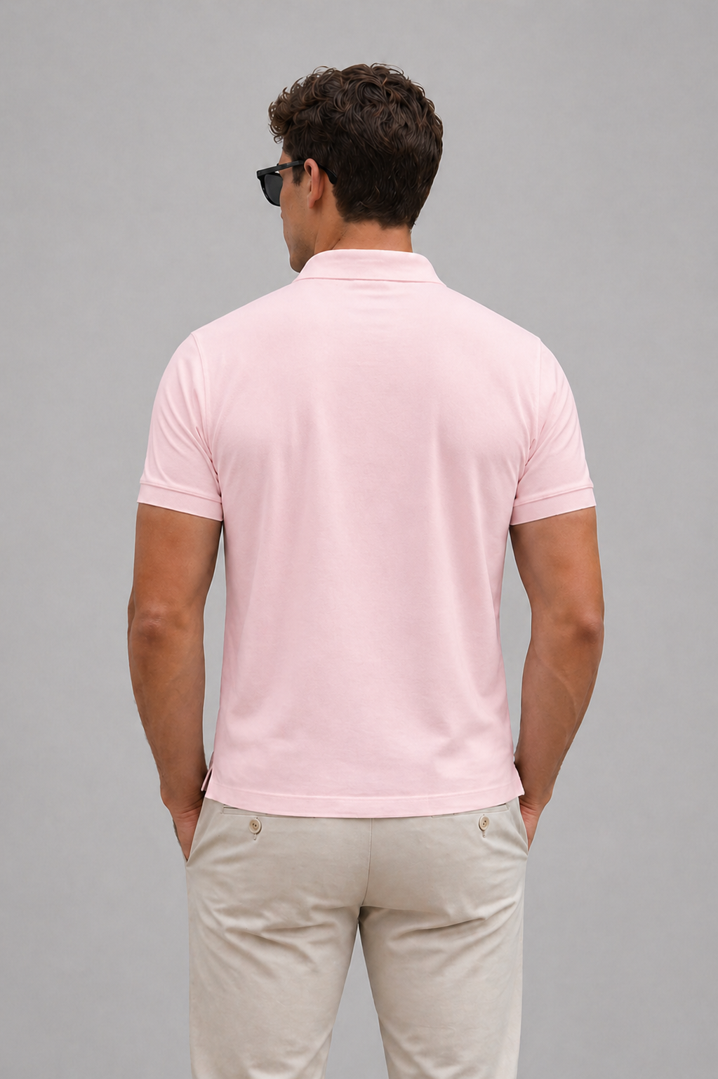 Baby Pink Regular Fit Polo