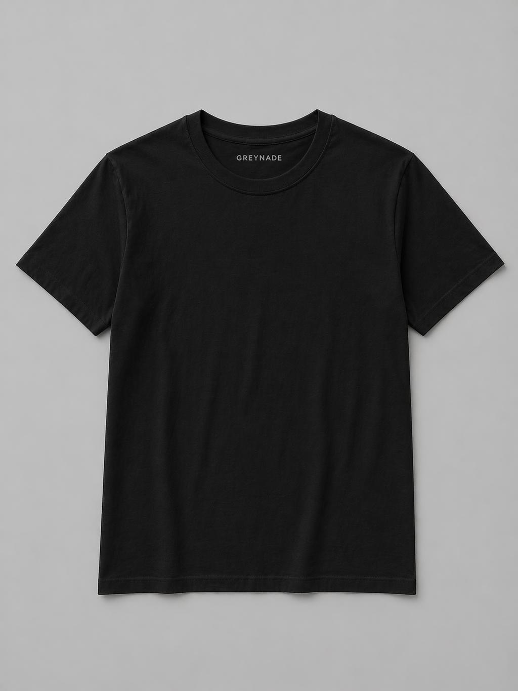 Plain black regular T-shirt